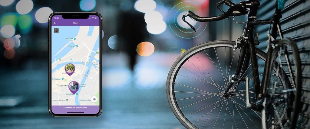End user smartphone app for bike localisation