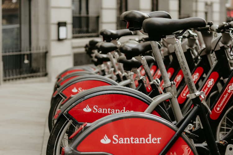 bikes in station in London